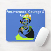 Afrikaanse Vrouw Vector Design Kunstprint Muismat (Met muis)