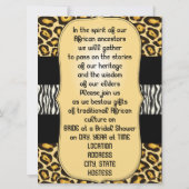 Afrikaanse vrouw verjaardag BridalShower vrijgezel Kaart (Achterkant)