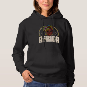Afrikaanse vrouw vrouwisme etnische oorbellen hals hoodie