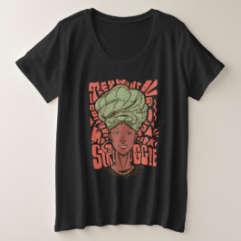 Afrikaanse vrouw zwarte geschiedenis maand grote maat t-shirt