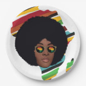 Afrikaanse Vrouwelijke bril | Continent Afrika Papieren Bordje (Voorkant)