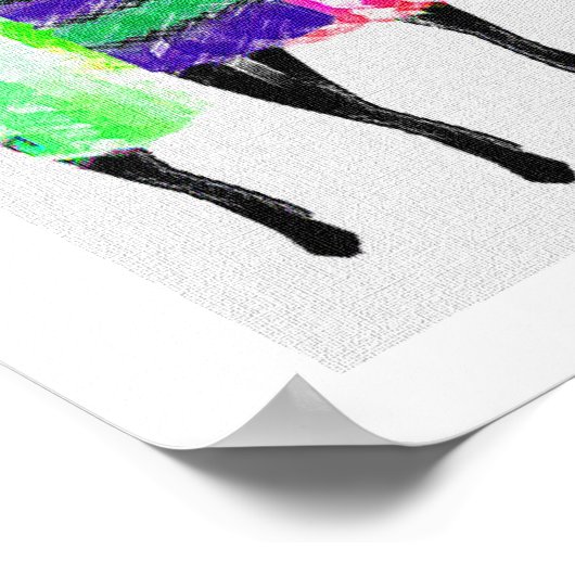 Afrikaanse vrouwelijke gekleurd potloodontwerp poster (Hoek)