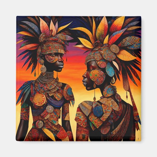 Afrikaanse vrouwelijke magneet (Voorkant)