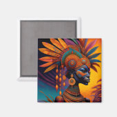Afrikaanse vrouwelijke magneet (Voorkant / Achterkant)