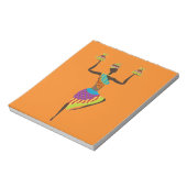 Afrikaanse vrouwelijke stamkunst notitieblok (Linkerzijde)