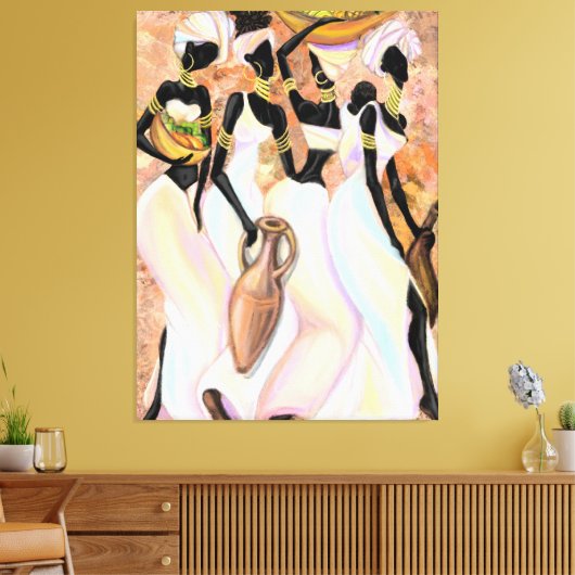 Afrikaanse Vrouwen Canvas (Insitu (Woonkamer))
