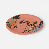 Afrikaanse vrouwen die koken en dansen papieren bordje (Gekanteld)