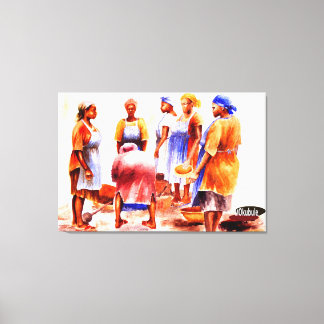 Afrikaanse vrouwen door Mojisola A Gbadamosi Okubu Canvas Afdruk