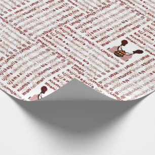 Afrikaanse vrouwen en een mand Modern Kwanzaa Cadeaupapier