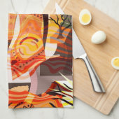 Afrikaanse vrouwen en olifanten theedoek (Quarter Fold)
