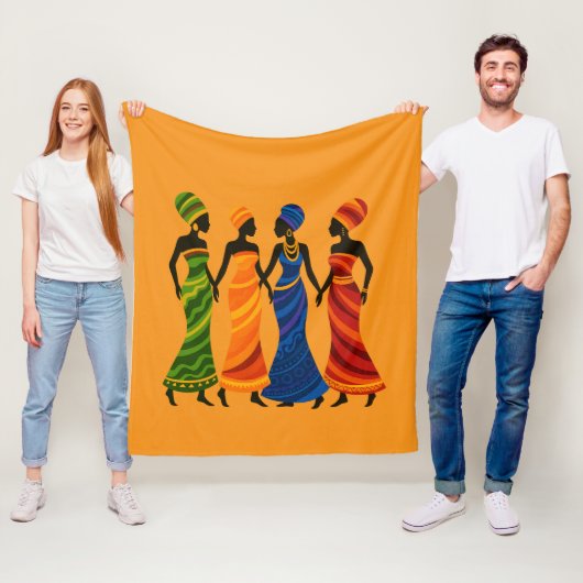 Afrikaanse vrouwen fleece deken (In situ)