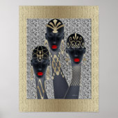 Afrikaanse vrouwen in goud poster (Voorkant)
