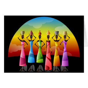 Afrikaanse vrouwen in kleurrijke dress Kwanzaa