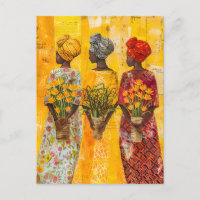 Afrikaanse vrouwen met bloemen