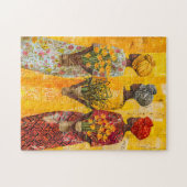 Afrikaanse vrouwen met bloemen legpuzzel (Horizontaal)