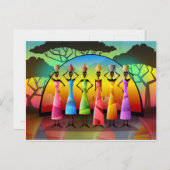 Afrikaanse vrouwen met Briefkaart (Voorkant / Achterkant)