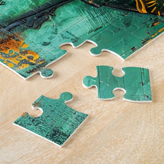 Afrikaanse vrouwen met paraplu's legpuzzel (Zijkant)