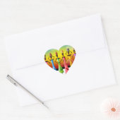 Afrikaanse vrouwen met potloden op hun hoofd hart sticker (Envelop)