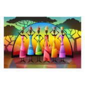 Afrikaanse vrouwen met schepen foto afdruk (Voorkant)