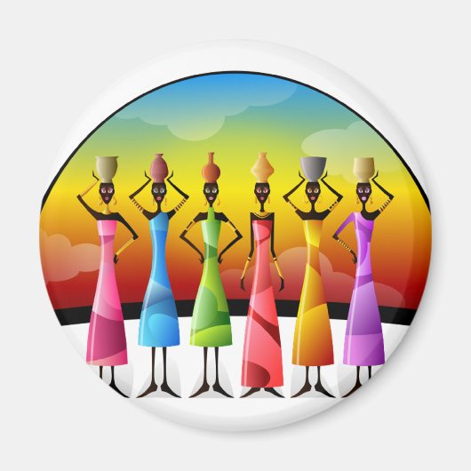 Afrikaanse vrouwen met schepen magneet (Voorkant)