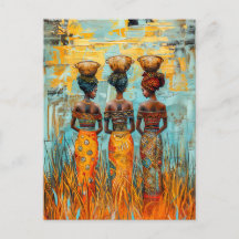 Afrikaanse vrouwen met waterkommen