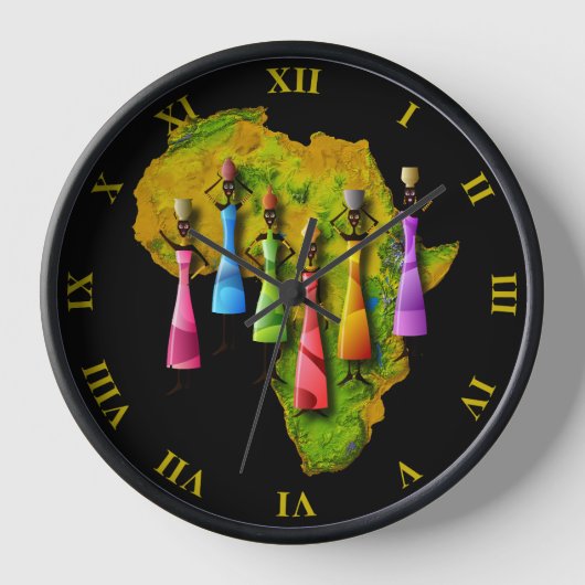 Afrikaanse vrouwen op Afrikaanse kaart met kleurri (Voorkant)