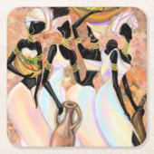 Afrikaanse Vrouwen Papier Onderzetter Art Style Pa (Voorkant)