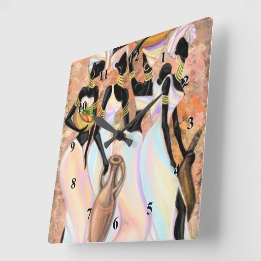 Afrikaanse Vrouwen Wandklok (Hoek)