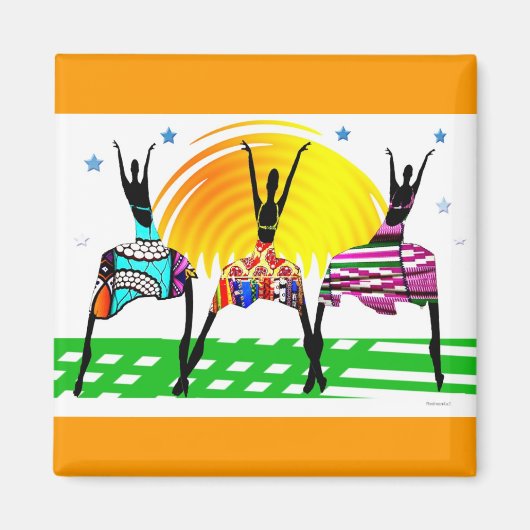 Afrikaanse Vrouwendag Magneet (Voorkant)