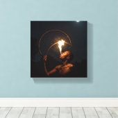 Afrikaanse vuur kunst canvasprint canvas afdruk (Insitu (Houten vloer))