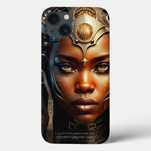 Afrikaanse Warrior Princess Afrofuturism Render Case-Mate iPhone Case (Achterkant)