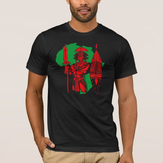 AFRIKAANSE WARRIOR RGB-T-SHIRT T-SHIRT (Voorkant)