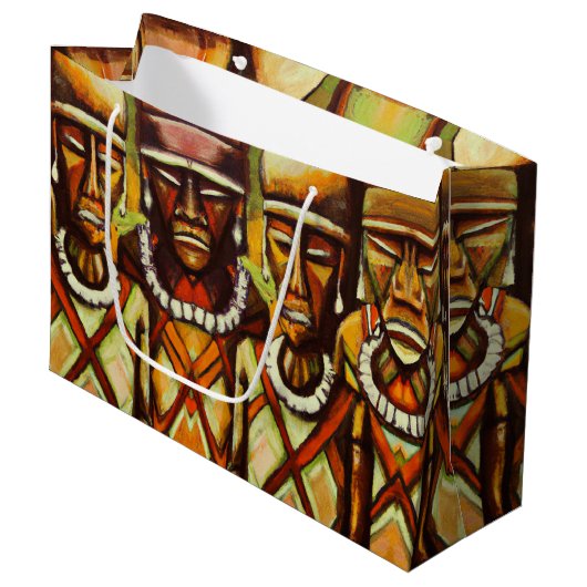 Afrikaanse Warriors Groot Cadeauzakje (Voorkant Gekanteld)