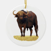 Afrikaanse waterbuffel keramisch ornament (Voorkant)