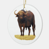 Afrikaanse waterbuffel keramisch ornament (Links)