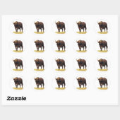 Afrikaanse waterbuffel ronde sticker (Vel)