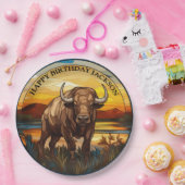 Afrikaanse Waterbuffel Verjaardag Papieren Bordje (Feest)