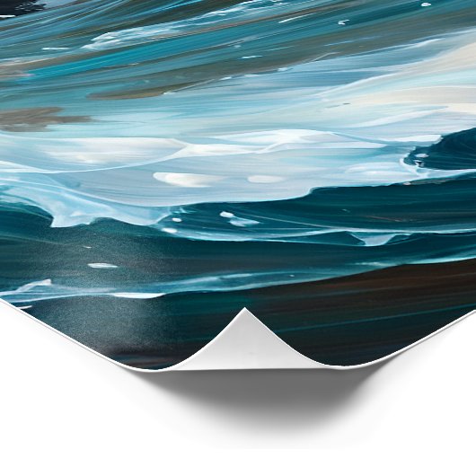 Afrikaanse watergodin Yemaya schilderij Perfect Poster (Hoek)