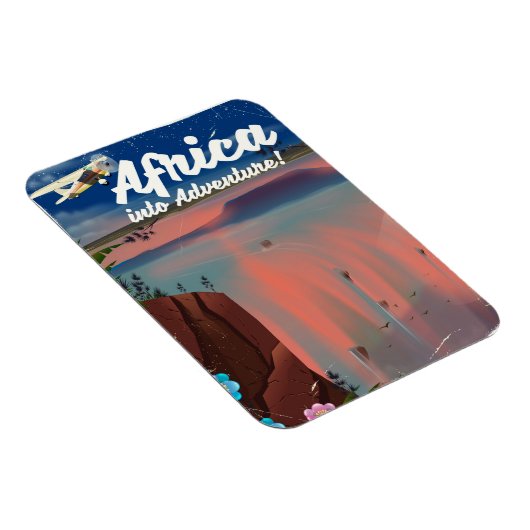 Afrikaanse Waterval Avonturenposter Magneet (Rechterzijde)