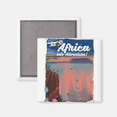 Afrikaanse Waterval Avonturenposter Magneet (Voorkant / Achterkant)