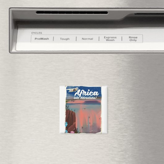 Afrikaanse Waterval Avonturenposter Magneet (Insitu (Vaatwasser))