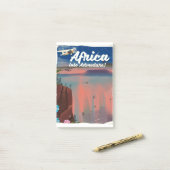 Afrikaanse Waterval Avonturenposter Post-it® Notes (Op bureau)