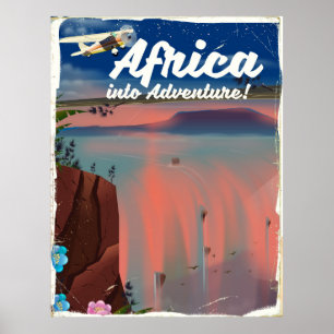 Afrikaanse Waterval Avonturenposter Poster