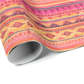 Afrikaanse waterverf, levendig patroon cadeaupapier (Rol Hoek)