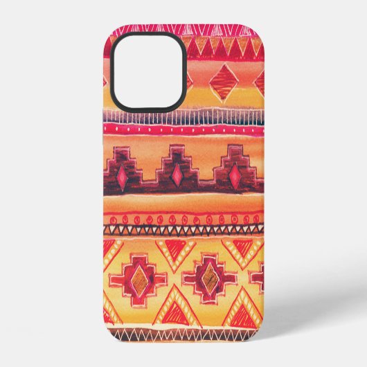 Afrikaanse waterverf, levendig patroon iPhone hoesje (Achterkant)