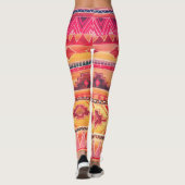 Afrikaanse waterverf, levendig patroon leggings (Achterkant)