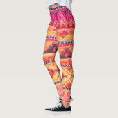Afrikaanse waterverf, levendig patroon leggings (Links)