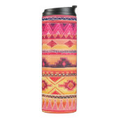 Afrikaanse waterverf, levendig patroon thermosbeker (Gedraaid links)