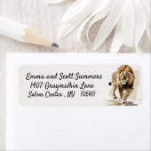 Afrikaanse Waterverf van levende dieren Etiket (Insitu)