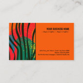 Afrikaanse weefsels en dierlijke huid visitekaartje (Achterkant)